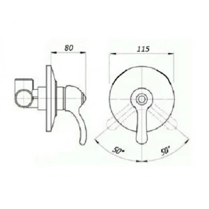 Смеситель Magliezza Grosso Bianco 50133-cr для душа